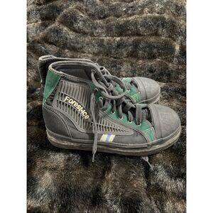 Forest Ice BroomBall  Mens Size 10 Hi Top Shoes Boots Black/Gree Non-Slip Padded